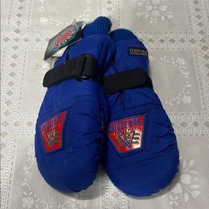 Bugle Boy Blue Thermal Insulated Kids Mittens Gloves Size 4-7
